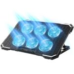 نمای کلی پایه خنک کننده لپ‌تاپ تسکو TCLP3119 با نورپردازی RGB و ۶ فن فعال