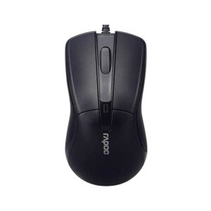 ماوس با سیم رپو N1162 با طراحی مشکی و ارگونومیک