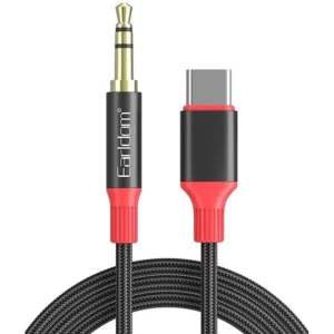کابل تبدیل AUX به USB-C ارلدام مدل AUX76C با رابط تایپ سی و کیفیت بالا