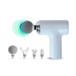 نمای نزدیک از بدنه و طراحی ارگونومیک ماساژور تفنگی MINI Massage Gun مدل MG-203
