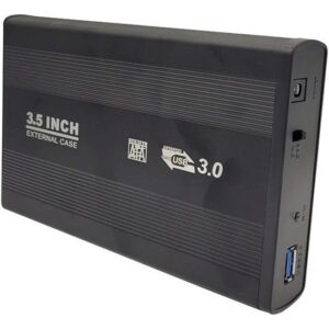 باکس هارد اکسترنال ۳.۵ اینچی مدل USB 3.0 با بدنه مقاوم و درگاه اتصال