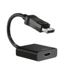 تصویر اول از تبدیل DisplayPort به HDMI وی نت مدل V-CODP2HD با نمای نزدیک از سوکت‌ها