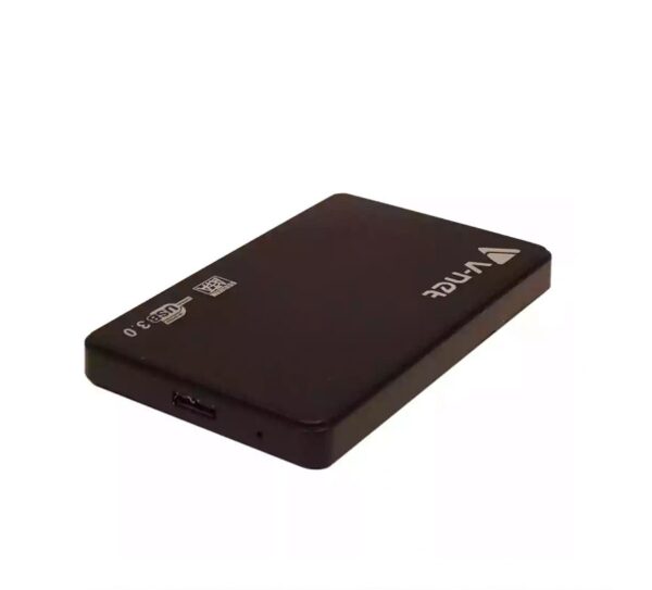 نمای نزدیک از باکس هارد 2.5 اینچ وی نت با بدنه مقاوم و پورت USB 3.0