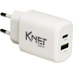 شارژر دیواری کی‌نت ۲۵ وات مدل K-WCUAUC25W با طراحی جمع‌وجور