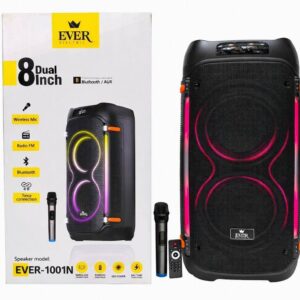 نمای روبه‌روی اسپیکر EVER-1001N با نمایش طراحی مدرن و بلوتوثی